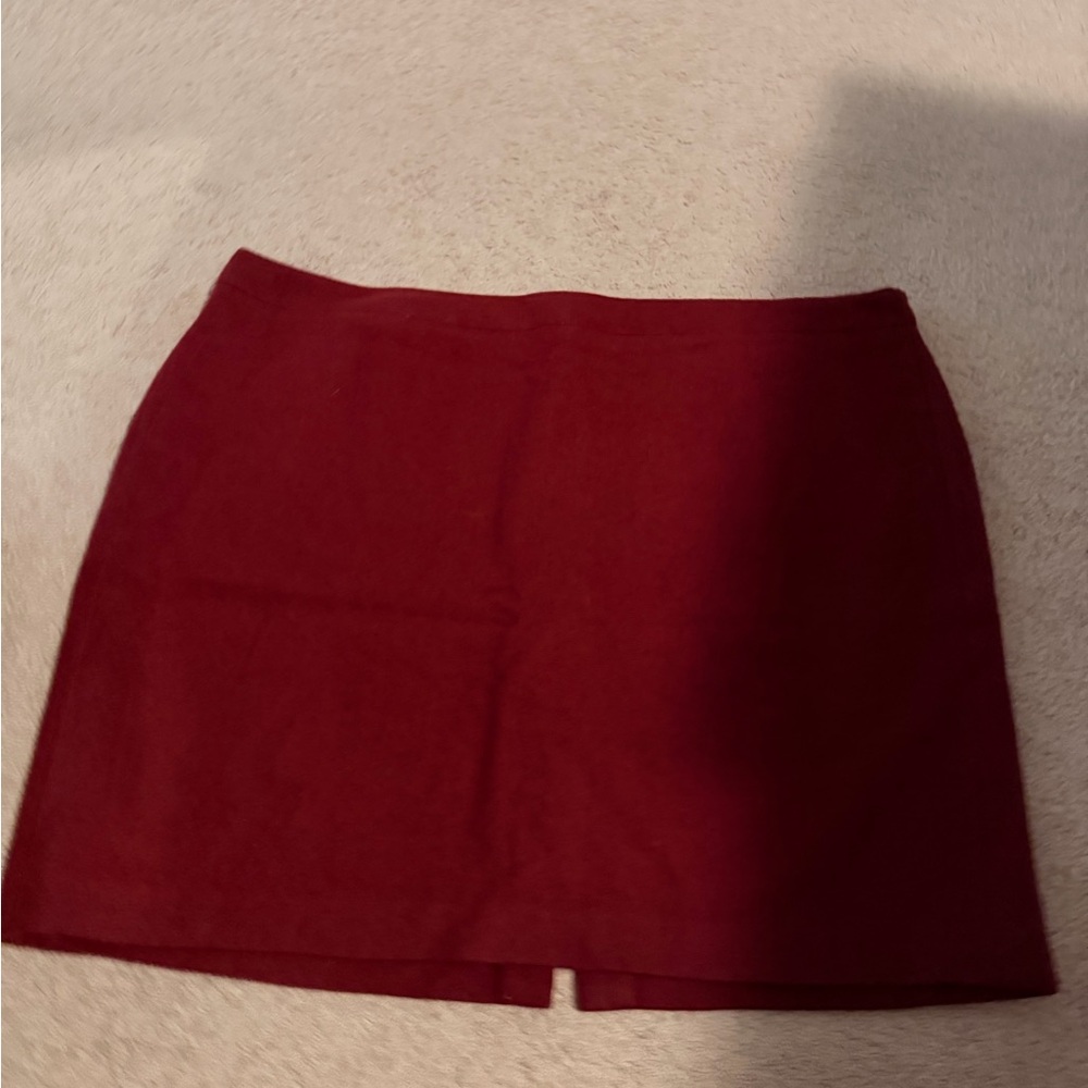 Plus size j crew burgundy wool pencil skirt